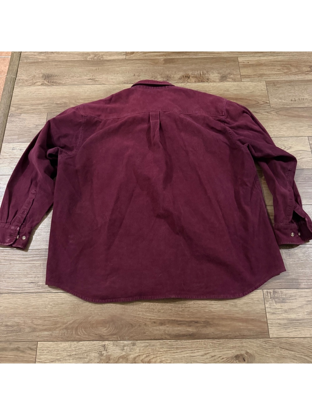 Vtg Guide Gear Heavyweight Flannel Shirt Mens 3XLT Burgundy - Picture 6 of 7